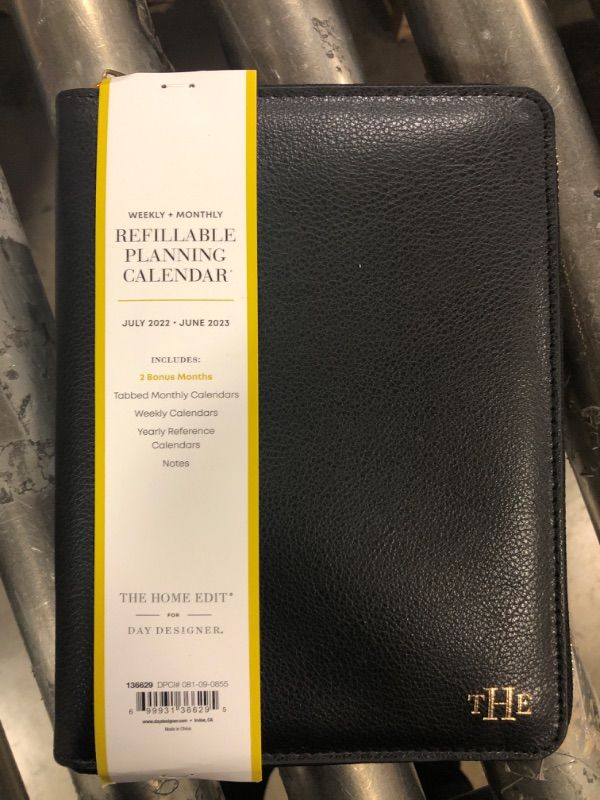 Photo 2 of 2022-23 Academic Planner Weekly/Monthly Clutch Zip Closure 5x8 Black - The Home Edit for Day Designer