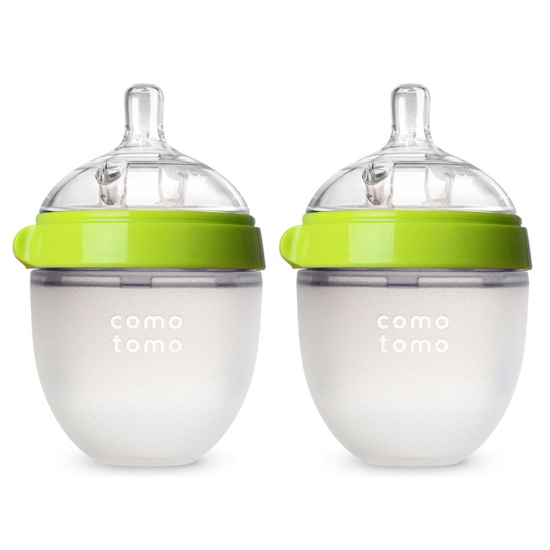 Photo 1 of Comotomo Baby Slow Flow Bottles in Green at Nordstrom
