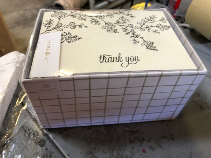 Photo 2 of 50ct Blank Thank You Cards Floral
