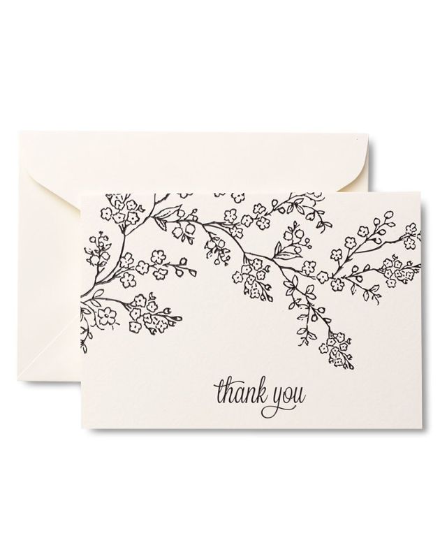 Photo 1 of 50ct Blank Thank You Cards Floral
