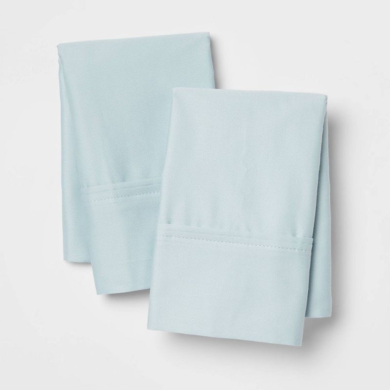 Photo 1 of 400 Thread Count Solid Performance Pillowcase Set - Threshold™
Size: King
Color: light blue
