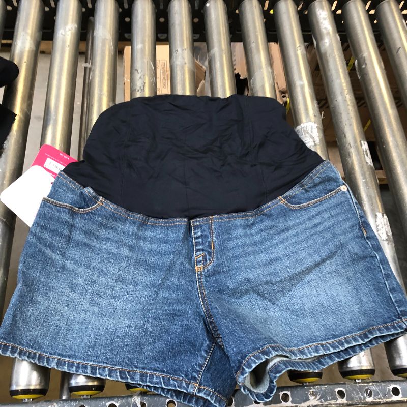 Photo 2 of Crossover Panel Over Belly MIDI Maternity Jean Shorts Isabel Maternity NWT
Size: 12
