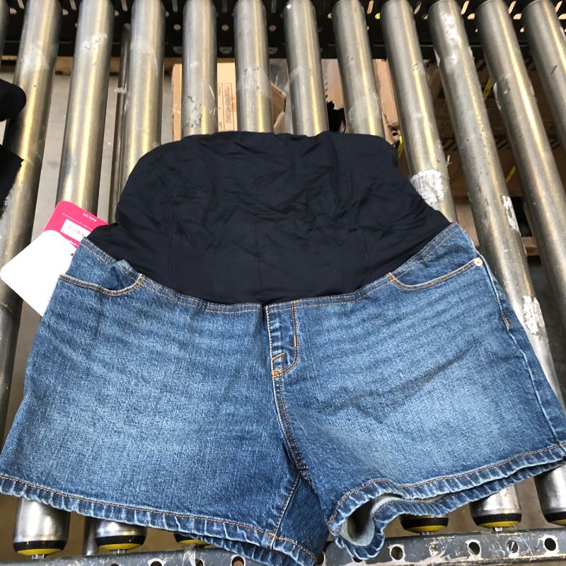 Photo 1 of Crossover Panel Over Belly MIDI Maternity Jean Shorts Isabel Maternity NWT
Size: 12