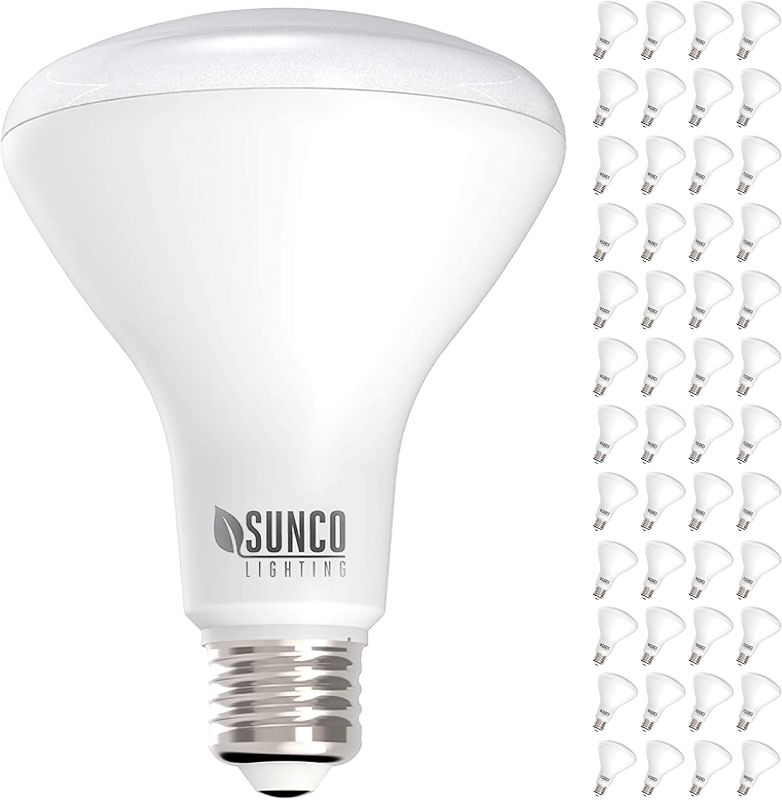 Photo 1 of Sunco Lighting 48 Pack BR30 LED Bulbs, Indoor Flood Lights 11W Equivalent 65W, 6000K Daylight Deluxe, 850 LM, E26 Base, 25,000 Lifetime Hours, Interior Dimmable Recessed Can Light Bulbs - UL
(UNABLE TO TEST FUNCTIONALITY)