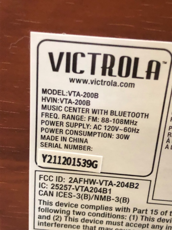 Photo 3 of Victrola Nostalgic 6-in-1 Bluetooth Record Player & Multimedia Center with Built-in Speakers - 3-Speed Turntable, CD & Cassette Player, FM Radio | Wireless Music Streaming | Mahogany
