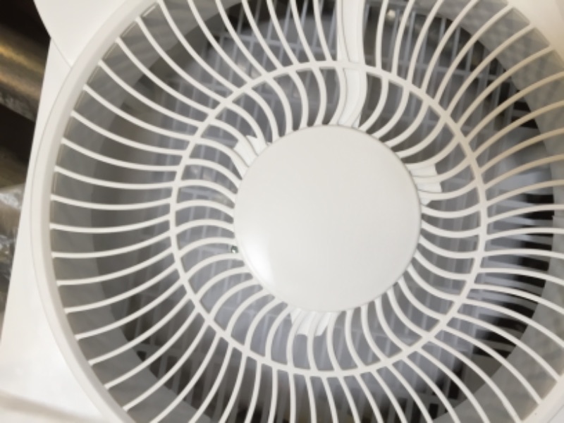 Photo 3 of Genesis Twin Fan High Velocity Reversible AirFlow Fan, LED Indicator Lights Adjustable Thermostat & Max Cool Technology, ETL Certified, White (A1WINDOWFAN)
