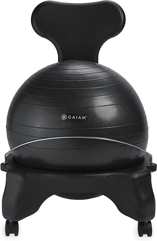 Photo 1 of Gaiam Classic Balance Ball Chair – Exercise Stability Yoga Ball Premium Ergonomic Chair for Home and Office Desk

