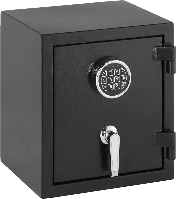 Photo 1 of Amazon Basics Fire Resistant Security Safe with Programmable Electronic Keypad - 0.83 Cubic Feet, 14.17 x 12.2 x 15.75 inches
