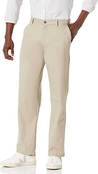 Photo 1 of Amazon Essentials Men's Classic-Fit Wrinkle-Resistant Flat-Front Chino Pant
Size: 34Wx32L