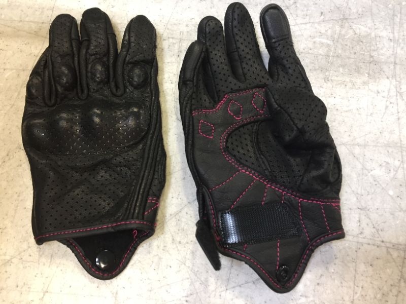 Photo 1 of Full Finger Leather Motorcycle Gloves Kaiwende Superbike 
Size: XS/S