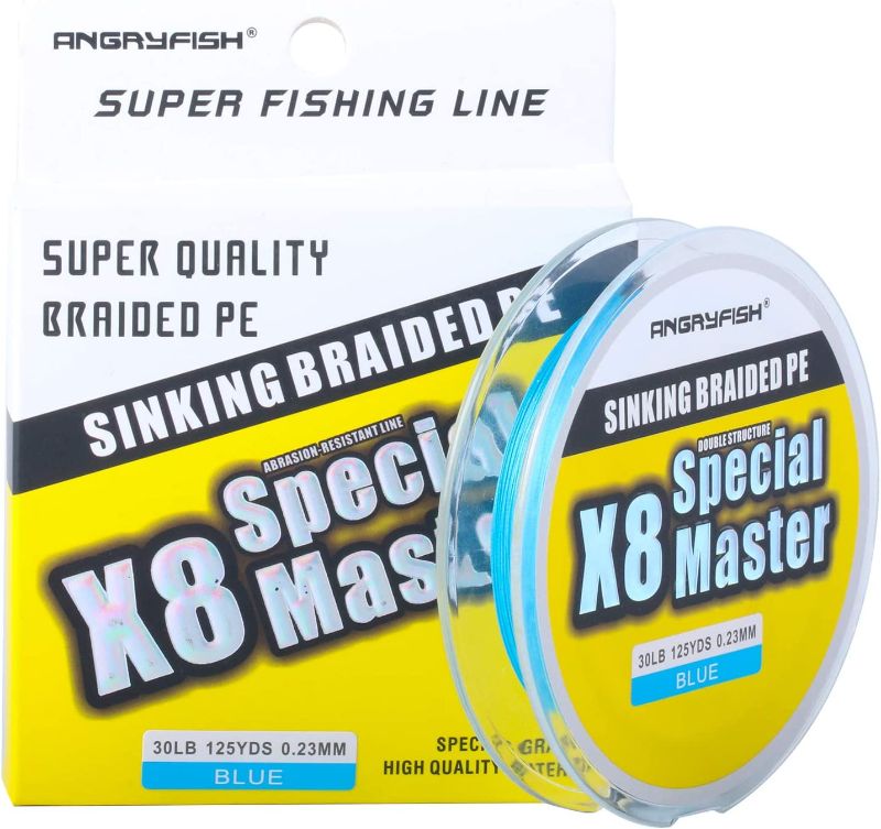 Photo 1 of ANGRYFISH Special Master Sinking Braided Fishing Line-Cutting Water Faster-Strong Knot Strength-Smaller Diameter-High Performance
Size: 40lb/0.28mm/125yd