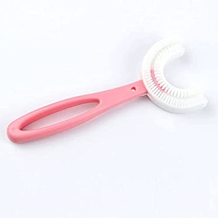 Photo 1 of 2x U-Shaped Tooth Brush (Long Tail, Pink)

