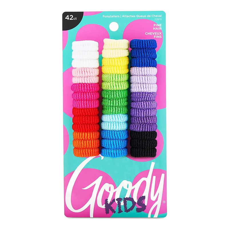 Photo 1 of 4x Goody Kids Ouchless Tiny Terry Ponytailers - 42 Pack, Assorted Colors - Pain-Free Hair Accessories for Women, Girls, Babies and Teens - Perfect for Long Lasting Braids, Ponytails and More
