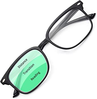 Photo 1 of Gaoye Progressive Multifocus Reading Glasses Blue Light Blocking for Women Men,No Line Multifocal Readers with Spring Hinge
Color: Light Black/Gy1701
Magnification Strength: 1.5 x


