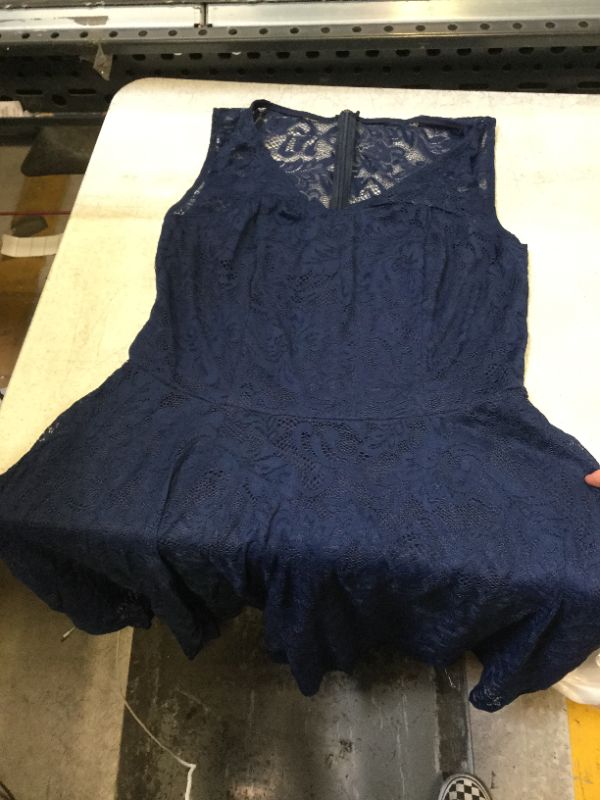 Photo 1 of Meetjen Womens v neck lace size 2xl navy dress 