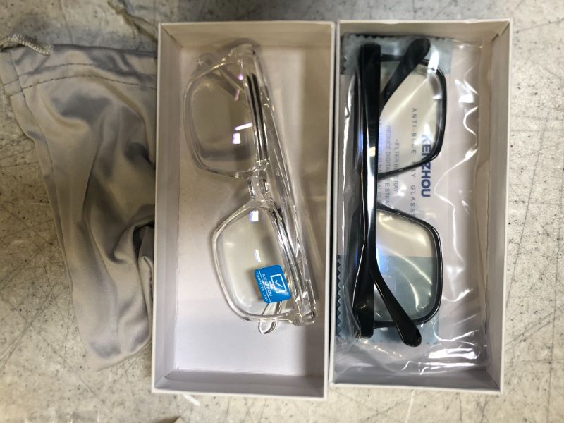 Photo 2 of K KENZHOU Blue Light Blocking Glasses, Fashion Square Fake Nerd Eyewear Anti UV Ray Computer Gaming Eyeglasses
