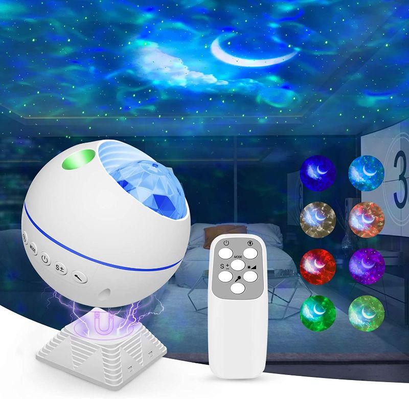 Photo 1 of Galaxy Projector Star Projector with Remote Control Voice Control, 3 in 1 Ocean Wave Projector, 360 Degree Adjustable Light Night Light Projector for Bedroom.Best Choice
