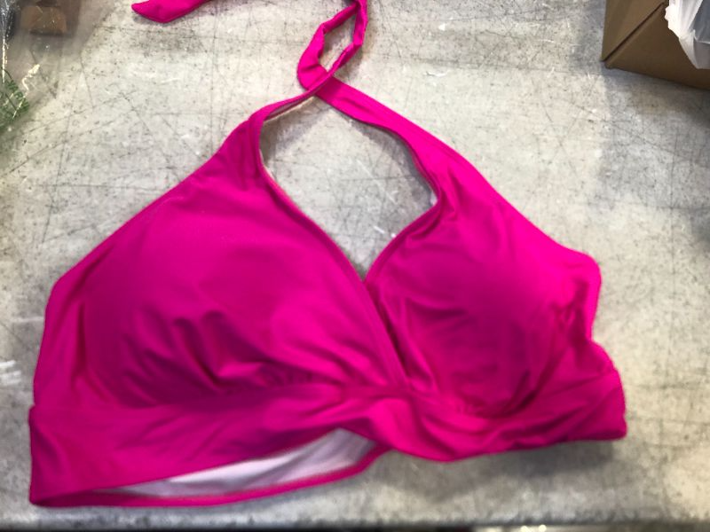 Photo 1 of Pink Plus Sized Womens Bikini Top size 20W