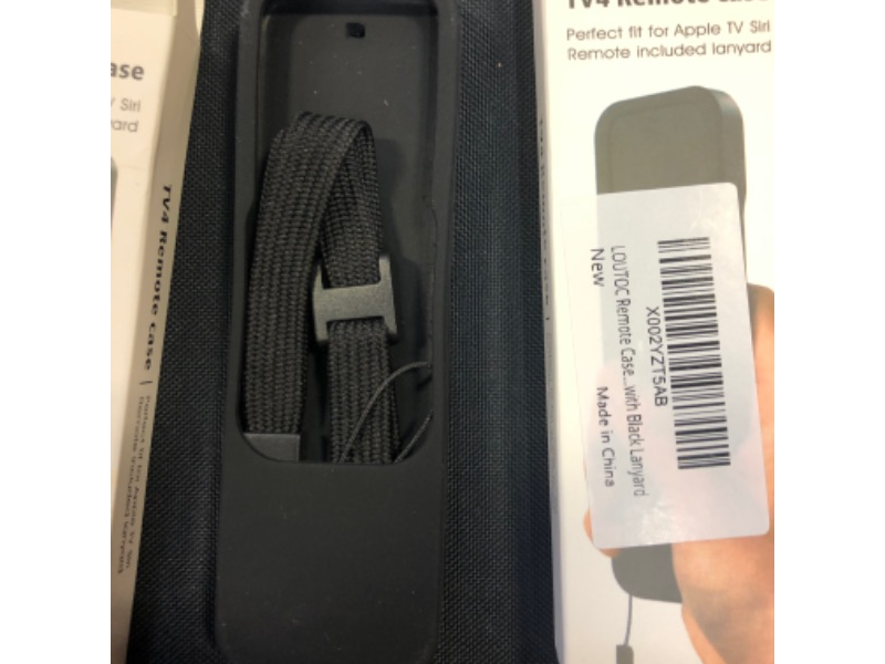 Photo 1 of LOUTOC Remote Case for Apple TV 4th / 5th /4K Generation of Siri Remote(1st Gen)?Anti Slip Shock Proof Silicone Remote Cover Case with Black Lanyard 2 PK