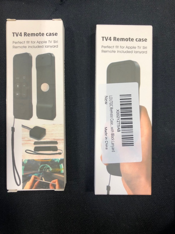 Photo 1 of LOUTOC Remote Case for Apple TV 4th / 5th /4K Generation of Siri Remote(1st Gen)?Anti Slip Shock Proof Silicone Remote Cover Case with Black Lanyard 2 PK