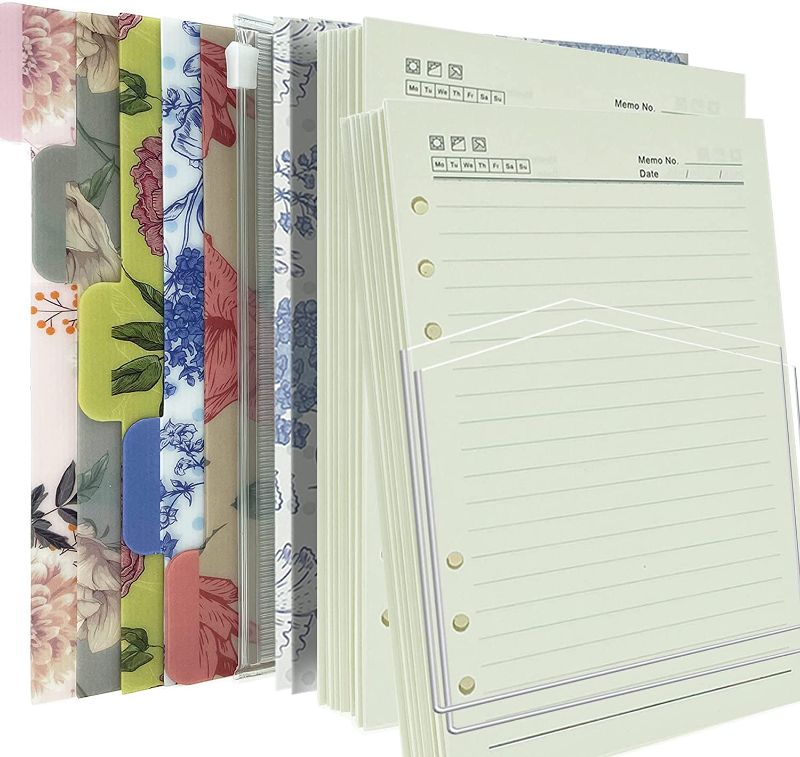 Photo 1 of A5 Refill Paper, 160 sheets(320 pages) Thick Refillable 100GSM Filler Paper Lined Paper 6 Hole Filler Inserts Loose Leaf Paper A5 Planner Inserts A5 Lined Paper 6 Ring Binder Journal Notebook
