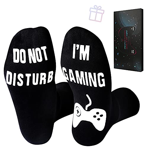 Photo 1 of Do Not Disturb I'm Gaming Socks, Novelty Funny Socks Gifts Birthday Gifts for Teenager, Men, Women, Husband, Grandpa, Husband
