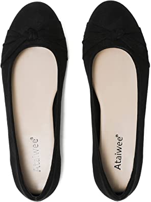 Photo 1 of Ataiwee Women's Flat Shoes - Bow Round Toe Cute Classic Ballet Flats. SIZE 8
