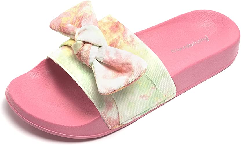 Photo 1 of FUNKYMONKEY Women's Slides Sandals Bowknot Beach Casual Comfort Slippers 7