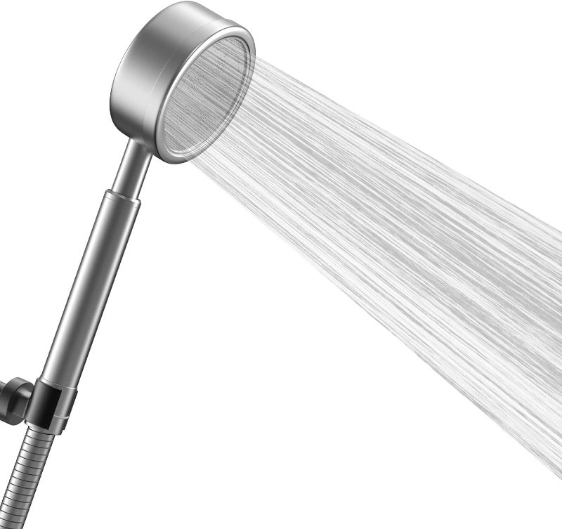 Photo 1 of  Stainless Steel Hand Shower, High Pressure Shower Heads With 59" Hose, Easy Installation Suitable for Bathroom.