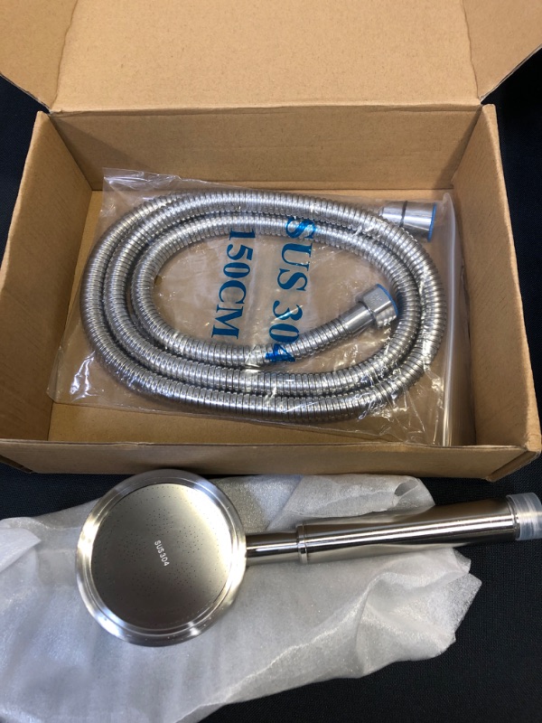 Photo 2 of  Stainless Steel Hand Shower, High Pressure Shower Heads With 59" Hose, Easy Installation Suitable for Bathroom.