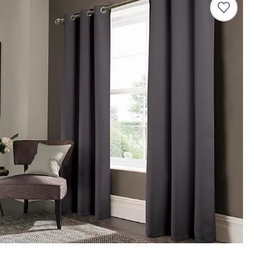 Photo 1 of BLACKOUT CURTAIN CHARCOAL GREY PACK OF 2  SIZE 42 X 84