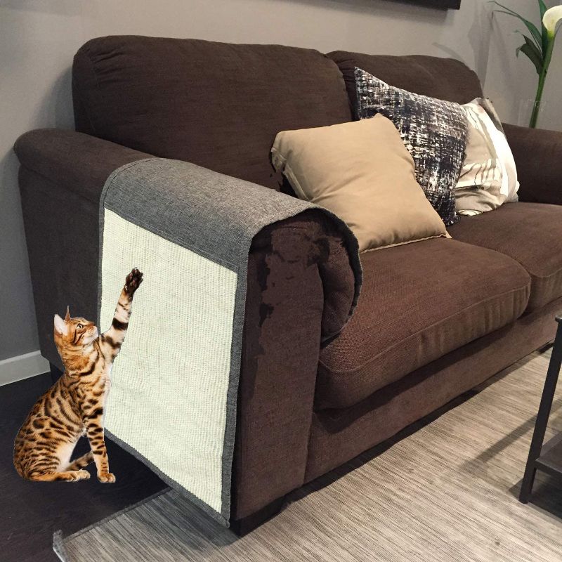 Photo 1 of Cat Scratch Mat Sofa Protector, Natural Sisal Couch Protector for Cats, Cat Scratcher Sofa Cover to Prevent Furniture Scratch, Cat Couch Protector Guards Pet Scratch Protector