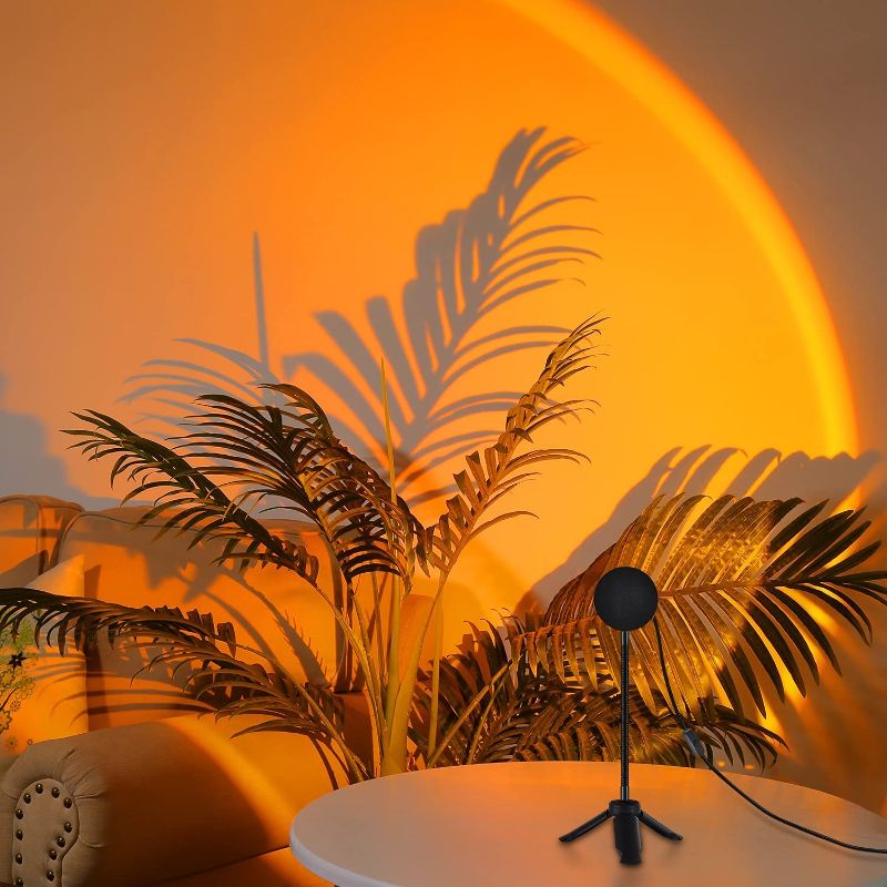 Photo 1 of Adcssynd Sunset Lamp, Sunset Projection Lamp Sunset Red, Sunset Lamp 360 Degree Rotated, Sun Lamp with USB Plug in, Sunlight Lamp LED for Photography, Tiktok, Selfie