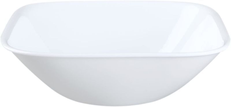 Photo 1 of Corelle Square Pure White 22 Ounce Soup/Cereal Bowl (Set of 6)