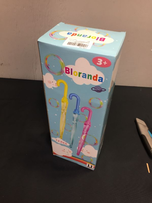 Photo 4 of Bloranda 12 Pack 15'' Bubble Wands Bulk - Large Bubble Wand | Umbrella Big Bubble Wand 3 Colors Bubble Wand Party Favors Summer Toys Outdoor Play Toys Birthday Party