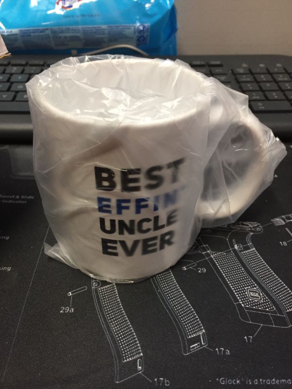 Photo 2 of Best Effin' Uncle Ever From Niece Neephews Brother Sisters For Fathers Day New Uncle Pregnancy Reveal Family Novelty 11oz White Ceramic Coffee Mug