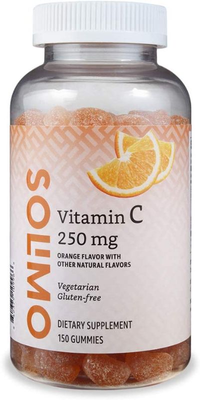 Photo 1 of Amazon Brand - Solimo Vitamin C 250mg, 150 Gummies (2 Gummies per Serving), Immune Health
