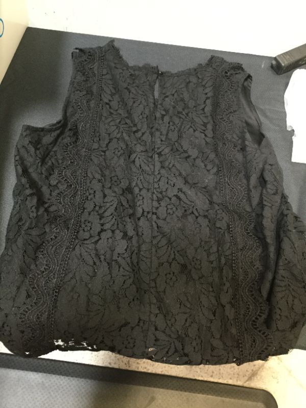 Photo 2 of Astylish Womens Lace V Neck Tunic Tank Tops Casual Sleeveless Shirt Blouse SIZE XL 
