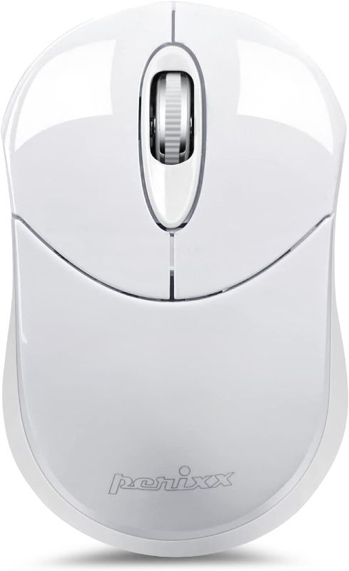 Photo 1 of Perixx PERIMICE-802W Wireless Bluetooth Mouse - Portable Design for Windows, iOS, and Android Tablet - White
