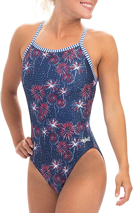 Photo 1 of Dolfin Women's Uglies V-2 Back One Piece Swimsuit SIZE 30 Color: Fireworks
