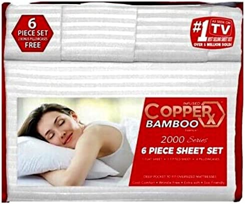 Photo 1 of Copper X 6 Piece Sheet Set (White, King)
