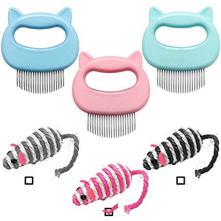 Photo 1 of 3+1pcs Cat Comb Massager, Cat Massage Grooming Comb & Dog Massage Grooming Comb, Pet Hair Remover for Matted Tangled Hair Fur Knots, Cat Combs Deshedding, Cat Shell Comb, Pet Shell Comb for Cat Dog
