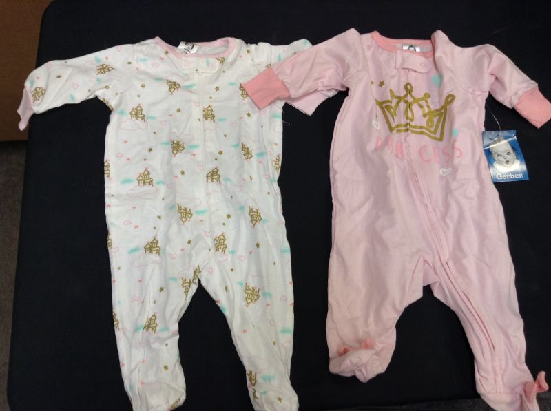 Photo 2 of Gerber Baby Girls' 2-Pack Sleep 'N Play - SIZE 0-3M - 