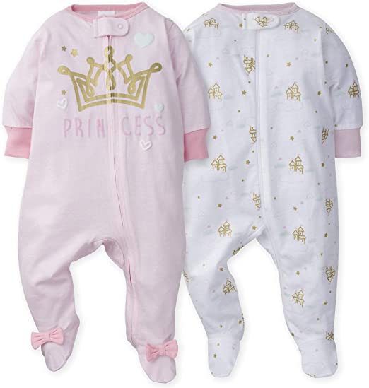 Photo 1 of Gerber Baby Girls' 2-Pack Sleep 'N Play - SIZE 0-3M - 