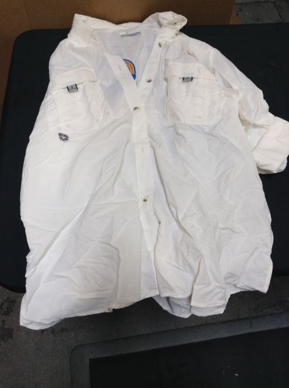 Photo 2 of Columbia Women's PFG Bahama II UPF 30 Long Sleeve Fishing Shirt---LARGE---WRINKLED---