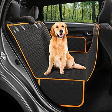 Photo 1 of Active Pets Car Seat Cover for Dogs - Standard Dog Seat Cover for Back Seat Use - Waterproof & Scratch Proof Pet Covers for Travel - Orange
