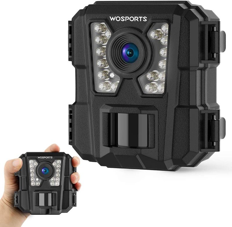 Photo 1 of WOSPORTS Mini Trail Camera 16MP 1080P Waterproof Game Hunting Cam with Night Vision for Wildlife Monitoring Hunting
