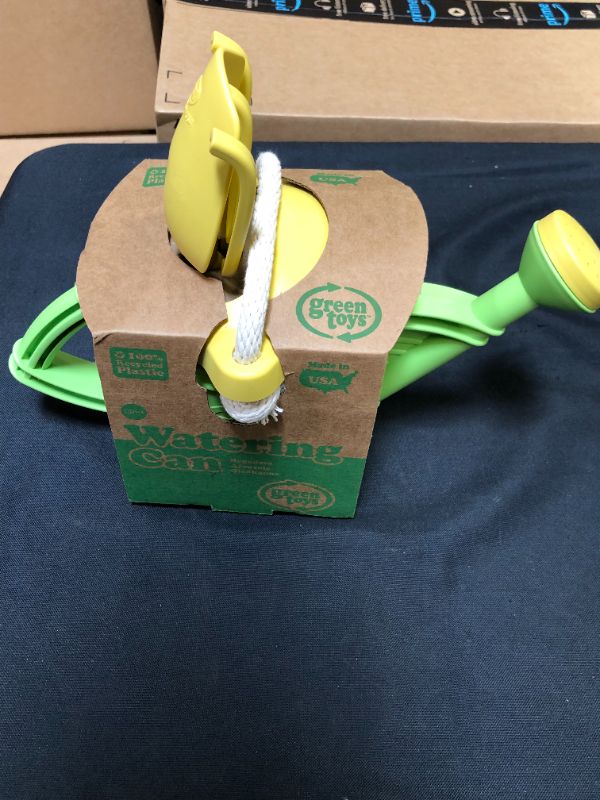 Photo 2 of Green Toys Watering Can, Green CB - Pretend Play, Motor Skills, Kids Outdoor Role Play Toy. No BPA, phthalates, PVC. Dishwasher Safe, Recycled Plastic, Made in USA.
