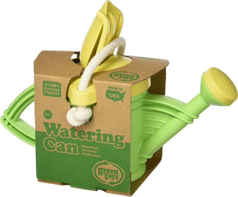 Photo 1 of Green Toys Watering Can, Green CB - Pretend Play, Motor Skills, Kids Outdoor Role Play Toy. No BPA, phthalates, PVC. Dishwasher Safe, Recycled Plastic, Made in USA.
