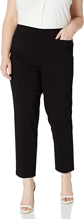 Photo 1 of Alfred Dunner Women's Allure Slimming Plus Size Stretch Pants-Modern Fit, Black
